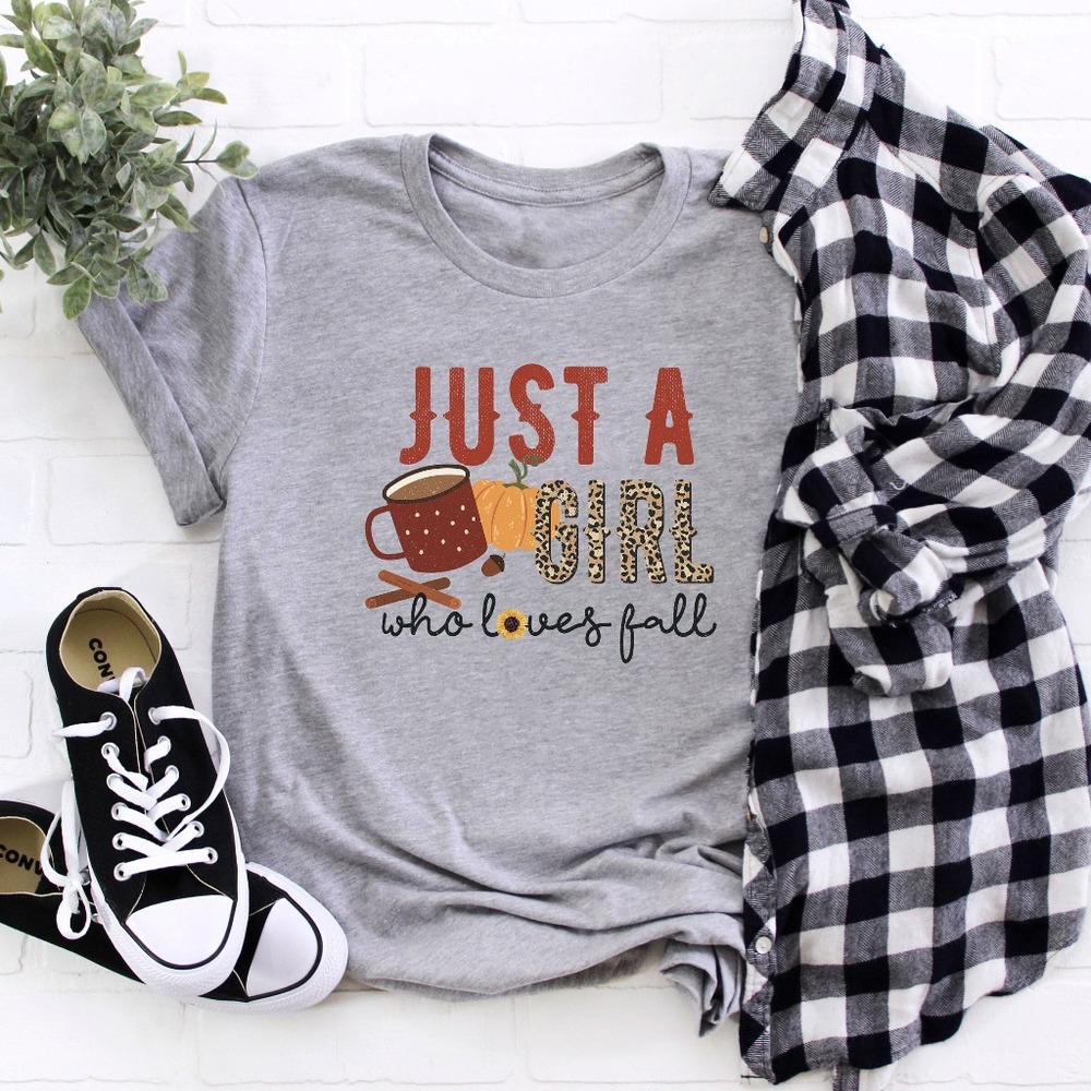 Just A Girl Who Loves Fall Shirt, Fall T-shirt, Fall Shirt, Fall Gift